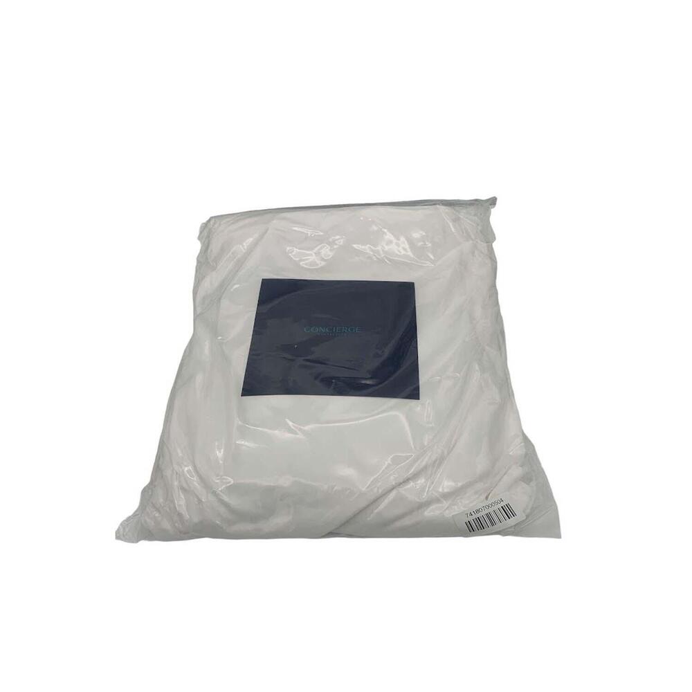 Concierge Collection Grand Loft Cloud Topper Cover 78"x80" White